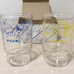 新品未使用　キリンレモン 昭和レトロ ノベルティー ユニコーン柄グラス