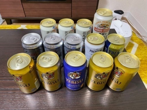 ビール14本　1500円です。