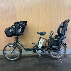 格安品‼️  20インチ 子供乗せ 電動自転車 Panasonic ギュットミニ  チャイルドシート前後取り付け済み 3人乗り 自宅引き取り割引き⭕️