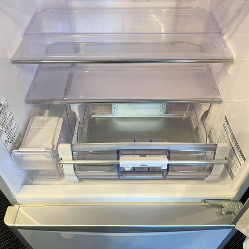 地域限定送料無料　美品日立3ドア冷蔵庫　365L　自動製氷＆真空チルド　2014年製