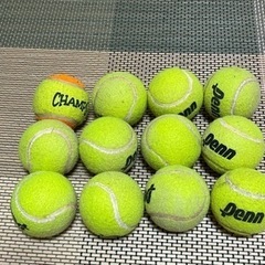 テニスボール12ケ, ソフトボール1ケ, comcastボール1ケ