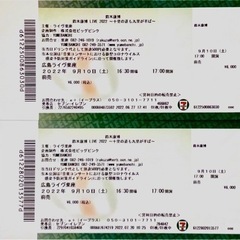 鈴木康博（元オフコース）広島ライブチケット2枚の画像