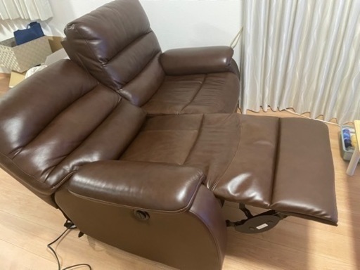 電動リクライニングソファ二人掛け　値段交渉可