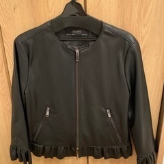 ZARA ペプラム革ジャン