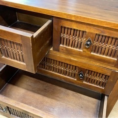 バンブー・天然木ローチェスト アジアン家具　アンティークの画像