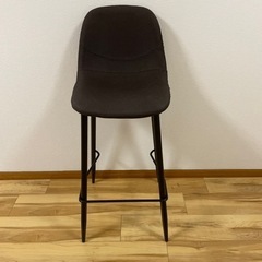 カウンターチェア　ブラウン2脚の画像