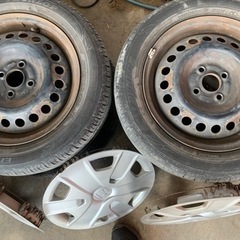 値下げ‼️500円！フィットシャトル取り外し純正鉄チン15インチの画像