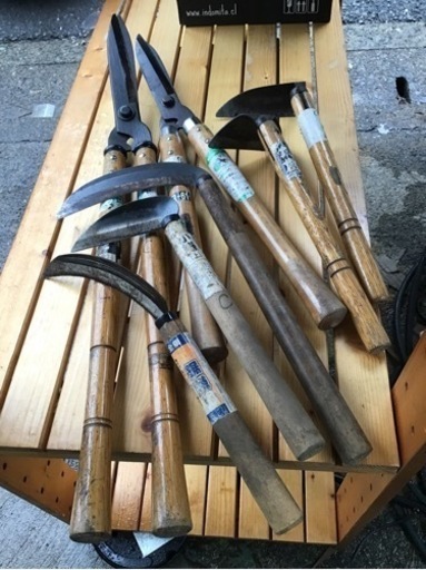 中古　枝切りバサミ　鎌　7点セット