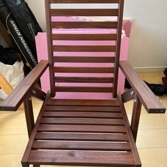 IKEA エップラロー　リクライニングチェア　アイボリークッション付きの画像