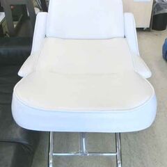 エステベッド 白 合皮 175×53×64 リクライニング フェイシャルベッド