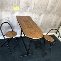 不二貿易 カウンターテーブル&チェア 3点 インテリア 家具 簡...