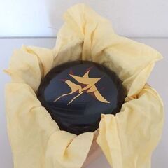 高岡漆器 昌吾堂 双鶴蒔絵 重箱 2段 黒 朱 共箱あり 札幌市 北区 屯田の画像