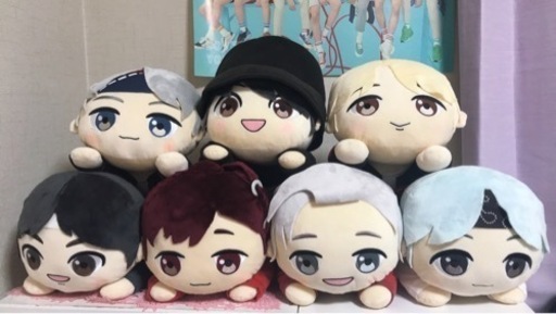 【直接引き渡し】BTS 防弾少年団⭐︎ メガジャンボ寝そべりぬいぐるみ　7人セット