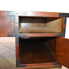 【ヤ取終了10/15】≪zy675≫高級 静岡 民芸 文机/引出し机 和製 和室/リビング/寝室 40904-06の画像