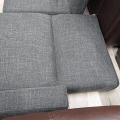 ★値下げしました❗展示品のローソファー ３人掛け カウチソファ  リクライニング 定価24990円💳自社配送時🌟代引き可💳※現金、クレジット、スマホ決済対応※ の画像