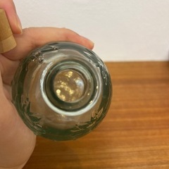 ガラスビン　コルク　置物　レトロ　ガラス　花瓶の画像