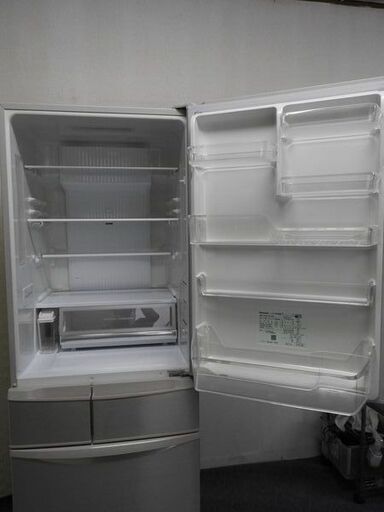 パナソニック/Panasonic NR-E413V-N パーシャル搭載冷蔵庫 406L 右開き 5ドア シャンパン 2018年製  中