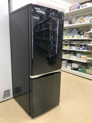 TOSHIBA] 2ドア冷蔵庫 2018年製 GR-M15BS(K)