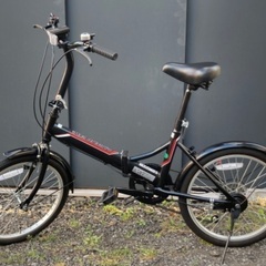 キャプテンスタッグ 折りたたみ自転車 黒