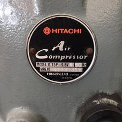 HITACHI　日立製作所　ヒタチ　コンプレッサー　0.75Ｐ-9.5Ｖ　50Ｌ　ベビコン　200Ｖ　0.75kw　エアーコンプレッサーの画像
