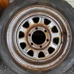 鉄ホイール　メッキホイール　深リム　2本　185/65R15　15×7J　PCD140　6穴　ハブ径約108　加工用　研磨　飾り　カスタム　の画像