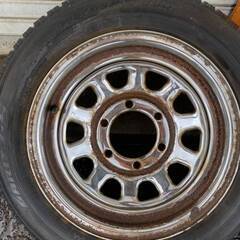 鉄ホイール　メッキホイール　深リム　2本　185/65R15　15×7J　PCD140　6穴　ハブ径約108　加工用　研磨　飾り　カスタム　の画像
