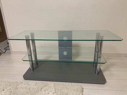 美品 テレビ台 透明 傷なし