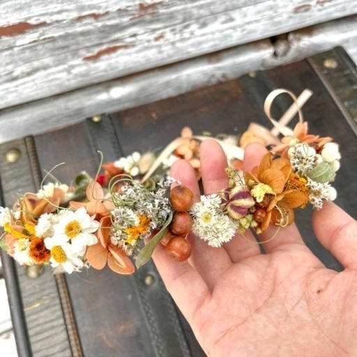 花かんむり　ペット ドール(お人形)ベビー キッズ 花嫁 七五三 ハーフバースデー ファーストバースデー      
