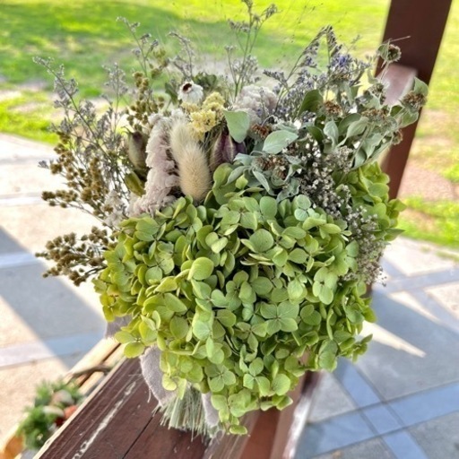 アナベル紫陽花　スワッグ　td