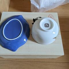 九谷焼　陶全作　湯呑み茶碗　小皿　受け皿　骨董品の画像