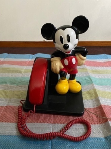 ミッキーマウスの電話機　デジタル　高さ36センチ　動作品　骨董品