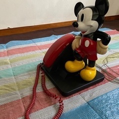 ミッキーマウスの電話機　デジタル　高さ36センチ　動作品　骨董品の画像