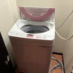 SHARP全自動洗濯機(6kg)ピンクの画像