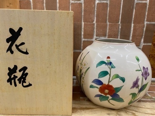 【愛品館江戸川店】香蘭社 茶席の花 花瓶 木箱付き 花瓶 ID103-019077-007