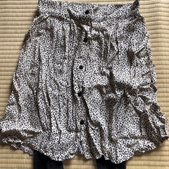 140　ZARA レギンス付きスカート　ヒョウ柄　140の画像