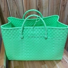 バリ直輸入　お買い物　ストローバック　大の画像