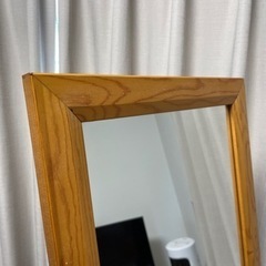 【お譲りします】木製ミラー　全身鏡の画像