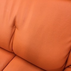 2人掛けソファー　オレンジの画像