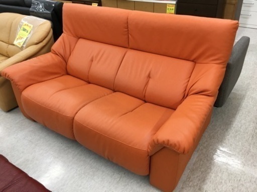 2人掛けソファー　オレンジ