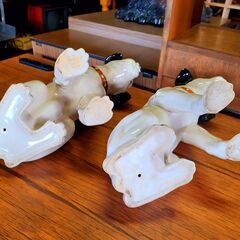 1体3000円 Victor ニッパー犬 H26㎝・24㎝ ビクター犬 昭和レトロ 陶器置物 オブジェ　/TJ-0494 南の画像