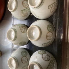 骨董入門　昭和初期　かなり小ぶりな茶碗  6個セット　の画像