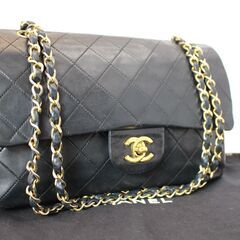 CHANEL　シャネル マトラッセ 25 Wチェーン ショルダー バッグ ラムスキン ブラック A01112 Wフラップヴィンテージ Matelasse 25 Bag 