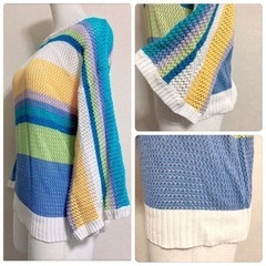 ꒰GILAMBEZ  POUR/FOR STATIC꒱メッシュ ニット トップスの画像