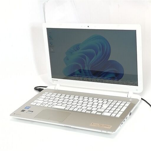 保証付 大容量HDD-1TB Wi-Fi有 東芝 ノートパソコン T45/33MGY ゴールド 中古美品 第4世代 Celeron 4GB カメラ Windows11 Office