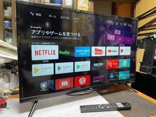 [納品済]TCL　2020年製　32v型　アンドロイドTV　32S515　YouTube available 