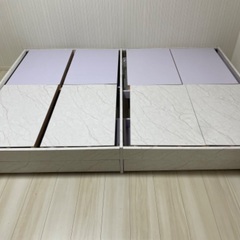 収納付きダブルベッド＋マットレスお譲りします。