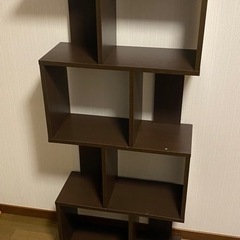 おしゃれ 棚 仕切りブラウンの画像