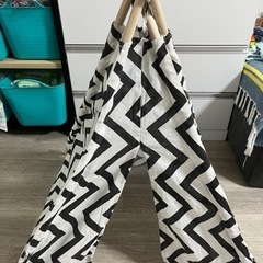 1週間使用　北欧風　キッズ　ティピーテント　キッズテント　波模様...