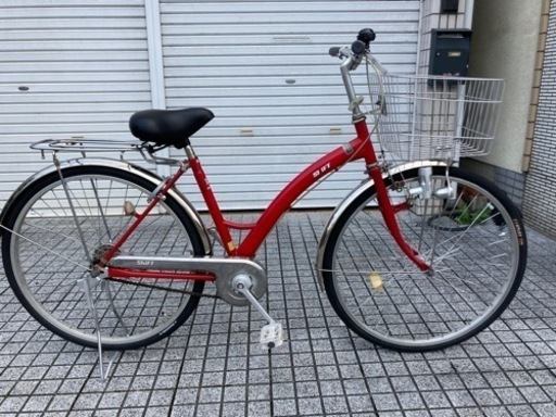 【26インチ自転車】変速なし　前後タイヤ、前カゴ、グリップ、鍵新品❗️スペアキーあり　若林自転車　唐崎店　SALE中❗️