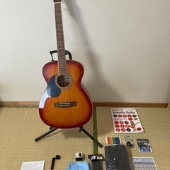 左利き用アコースティックギター（初心者用）値段交渉歓迎します